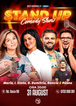 Stand-up Comedy cu Maria Popovici, Ioana State, Gabi Dumitriu, Banciu - Păune la Club 99