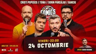 Stand-up cu Cristi Popesco, Toma, Sorin și Banciu la ComicsClub!