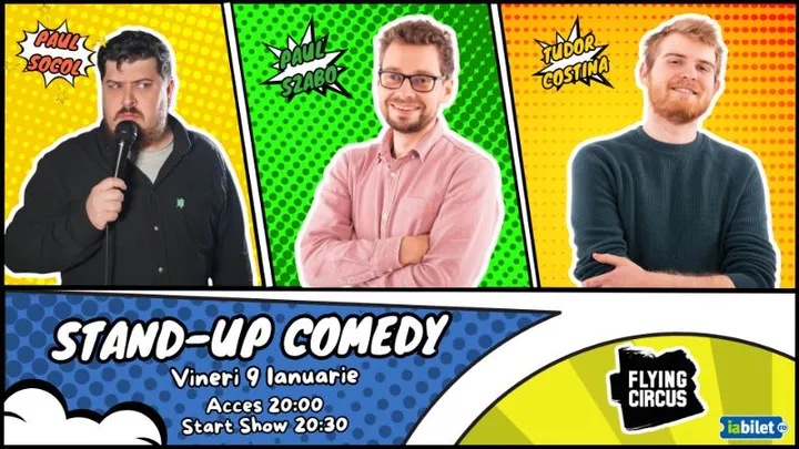 Cluj-Napoca: Stand-Up Comedy cu Paul Socol, Tudor Costina si Paul Szabo