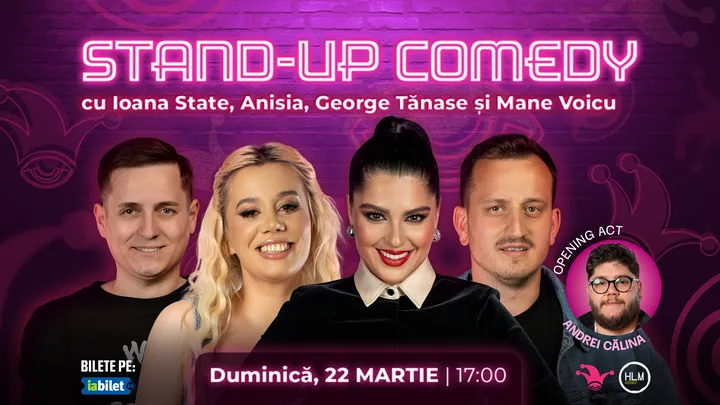 The Fool: Stand-up comedy cu George Tănase, Ioana State, Mane Voicu și Anisia