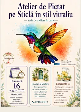 Atelier de Pictat pe Sticla în stil vitraliu