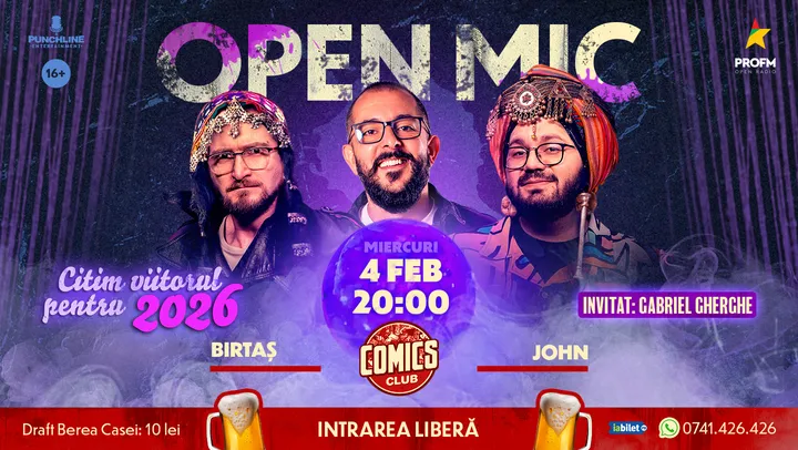 Stand-up Comedy OpenMic la ComicsClub!