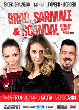 Popești-Leordeni: Stand-up Comedy cu Andrei Garici, Ana Maria Calița și Kiara Firan - Brad, sarmale și scandal