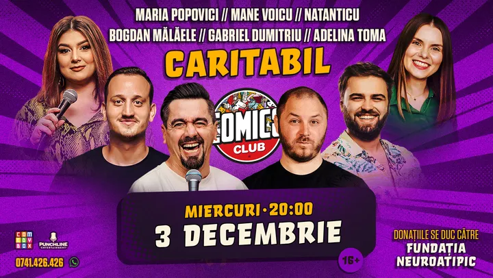 Stand-up Comedy Show CARITABIL la ComicsClub!