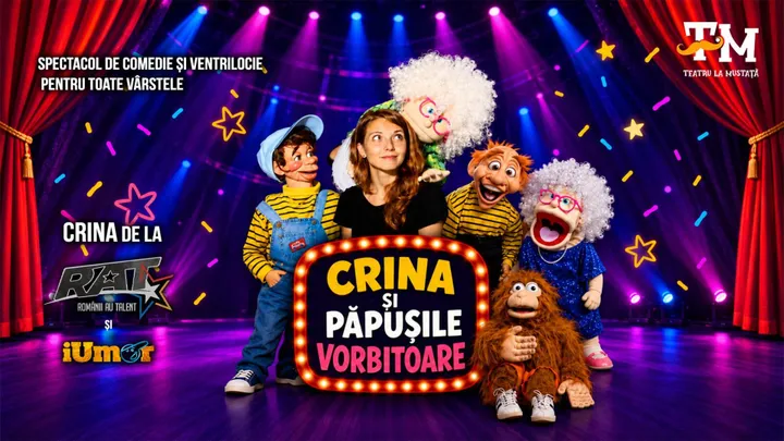 Crina și păpușile vorbitoare - Spectacol de ventrilocie pentru toată familia