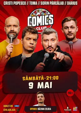 Stand-up cu Cristi Popesco, Toma, Sorin și Darius la ComicsClub!