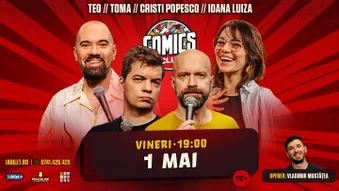 Stand-up cu Cristi Popesco, Toma, Teo și Ioana Luiza la ComicsClub!