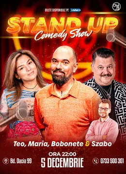 Stand-up Comedy cu Teo, Maria Popovici, Mihai Bobonete - Paul Szabo la Club 99