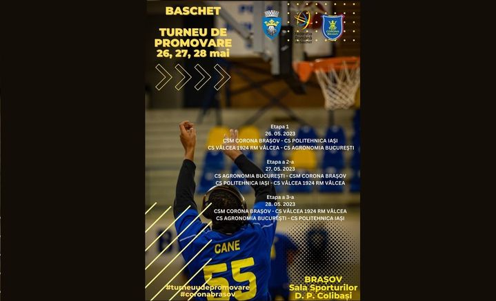 Brasov:  Abonament turneu promovare în Liga Națională de Baschet - 26 - 28 mai