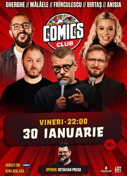 Stand-up cu Frinculescu, Mălăele, Dan Birtas, Anisia și Gherghe la ComicsClub!