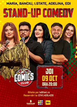 Stand-up cu Maria, Ioana State, Banciu, Adelina și Edi Rădoiu la ComicsClub!