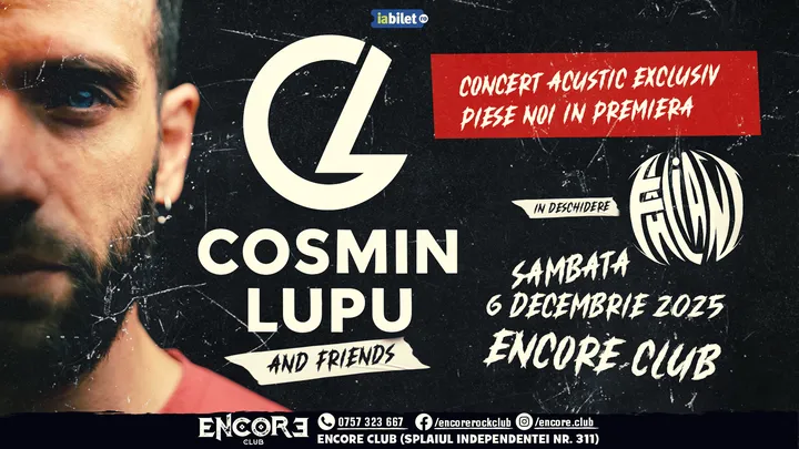 Cosmin Lupu and friends | Concert acustic exclusiv - piese noi in premiera