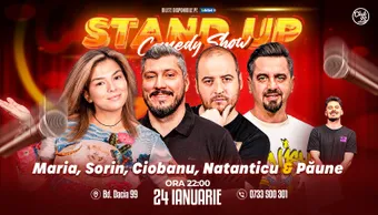 Stand-up Comedy cu Maria Popovici, Sorin Pârcălab, Andrei Ciobanu, Natanticu - Florentin Păune la Club 99