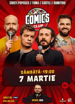 Stand-up cu Cristi Popesco, Toma, Costel și Gabriel Dumitriu la ComicsClub!