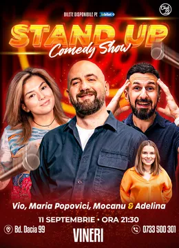 Stand-up Comedy cu Mocanu, Vio, Maria Popovici - Adelina Toma la Club 99