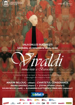 Vivaldi, inima roșie a Barocului - Concert Maxim Belciug & Cvartetul Consonanțe