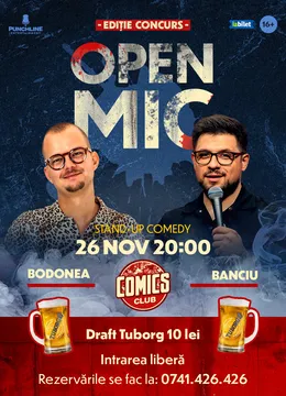 Stand-up Comedy OpenMic la ComicsClub!