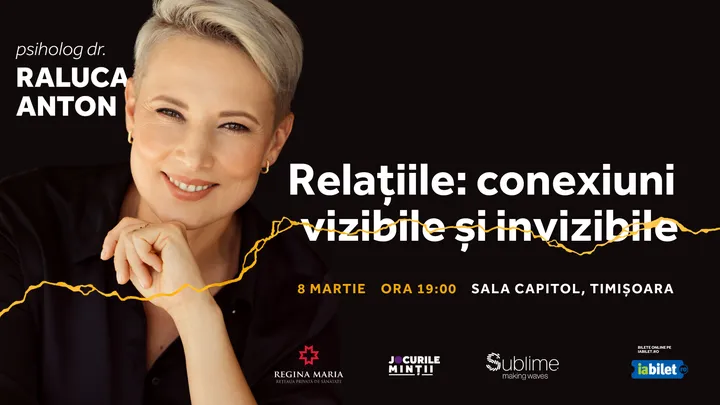 Timisoara: Conferinta Raluca Anton - Relațiile: conexiuni vizibile și invizibile