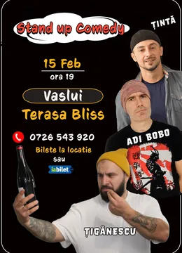 Vaslui: Stand Up Comedy cu Tinta , Bobo si Tiganescu