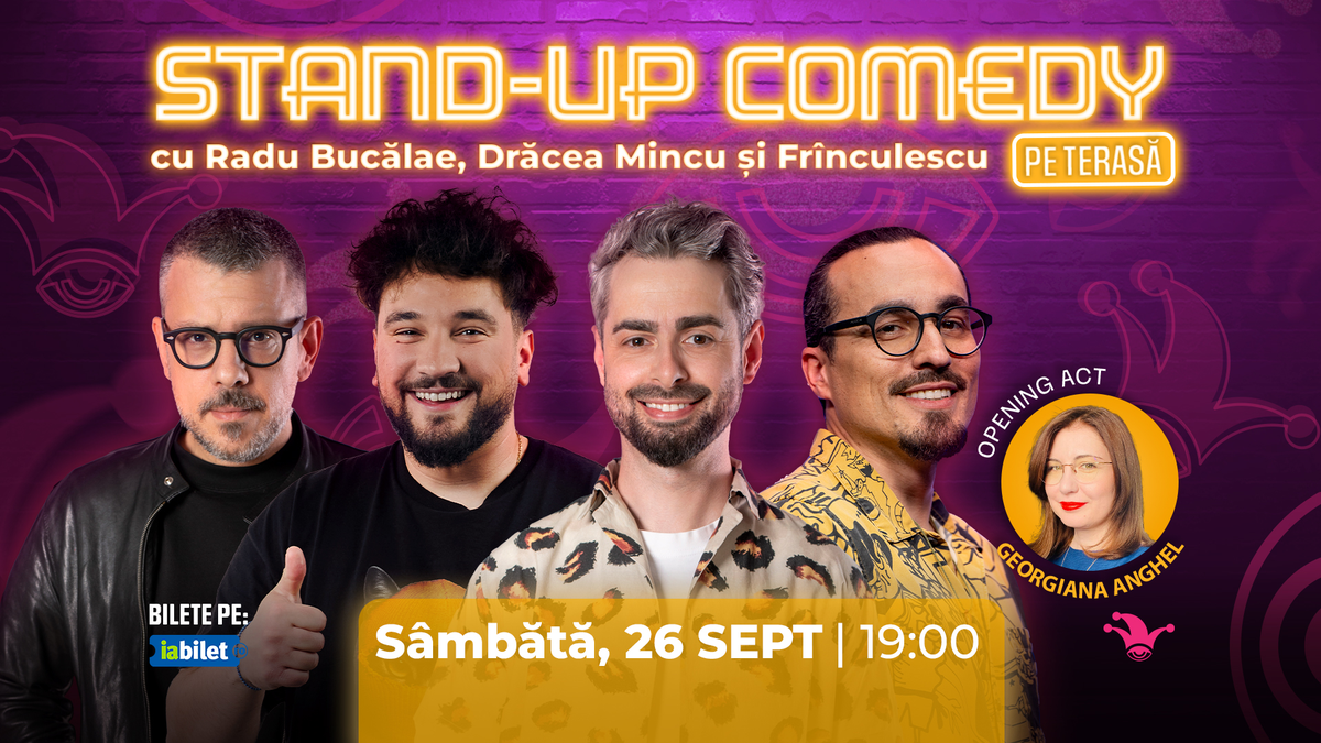 The Fool Terasa: Stand-up comedy cu Bucălae, Mincu, Drăcea și Frînculescu