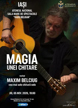 Iasi: Magia unei chitare. Recital Maxim Belciug, cea mai solo chitară solo