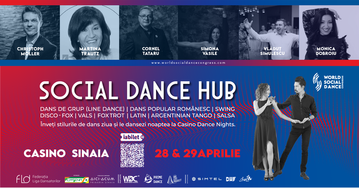 Sinaia: HUB de Cursuri de Dans pentru începători powered by World Social Dance Congress