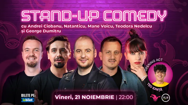 The Fool: Stand-up comedy cu Natanticu, Andrei Ciobanu, Mane, Teodora Nedelcu și George Dumitru