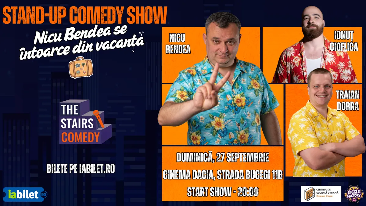 Cluj-Napoca: Stand-Up Comedy Show | Nicu Bendea se întoarce din vacanță! | by The Stairs Comedy