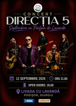 Podișor: Concert Directia 5 - Septembrie cu parfum de lavandă