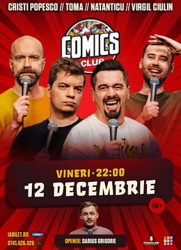 Stand-up cu Cristi Popesco, Toma, Natanticu și Virgil la ComicsClub!