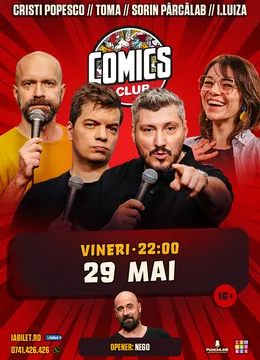 Stand-up cu Cristi Popesco, Toma, Sorin și Ioana Luiza la ComicsClub!