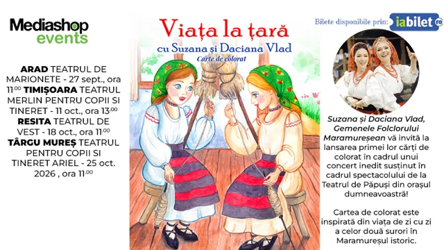 Turneu Teatrul de papusi & Concert cu Suzana și Daciana Vlad Gemenele Folclorului Maramureșean