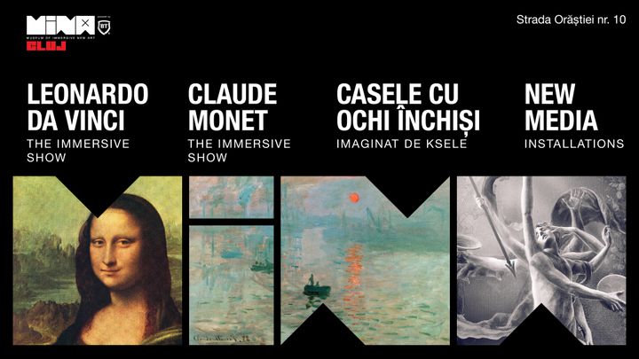 Leonardo Da Vinci + Claude Monet + Casele cu ochi inchisi & New Media Installations