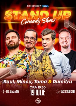 Stand-up Comedy cu Raul Gheba, Mincu, Toma & George Dumitru la Club 99