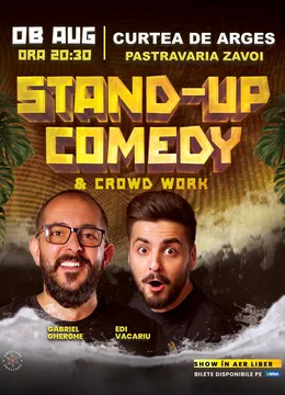 Curtea de Arges: Stand-Up & Crowdwork pe terasă cu Gabriel Gherghe și Edi Vacariu