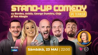 The Fool Terasa: Stand-up comedy cu Bordea, Anisia, Cirje, George Dumitru și Teo Abagiu
