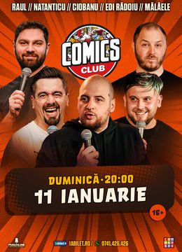 Stand-up cu Natanticu, Andrei Ciobanu, Raul Gheba și Bogdan Mălăele la ComicsClub!