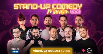 The Fool: Stand-up comedy Maraton pe terasă cu: Cîrje, Dobrotă, Popinciuc, Florin Gheorghe, George Dumitru, Geo Adrian, Teodora Nedelcu, Paul Szabo, Tudor Costina și Claudiu Popa