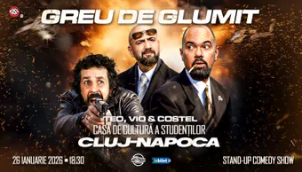 Cluj-Napoca: Greu de glumit cu Teo, Vio și Costel | Stand Up Comedy Show