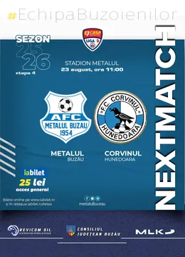 Metalul Buzău – Corvinul Hunedoara | Oaspeti