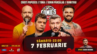 Stand-up cu Cristi Popesco, Toma, Sorin Pârcălab și Gabriel Dumitriu la ComicsClub!