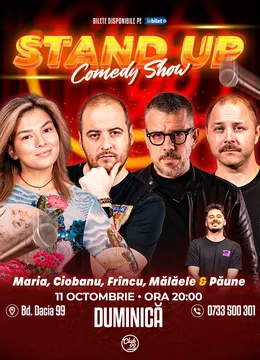 Stand-up Comedy cu Maria Popovici, Andrei Ciobanu, Frîncu, Mălăele - Florentin Păune la Club 99
