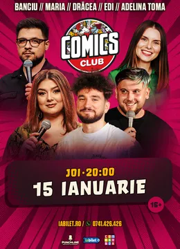 Stand-up cu Natanticu, Drăcea, Banciu, Adelina Toma și Edi Rădoiu la ComicsClub!