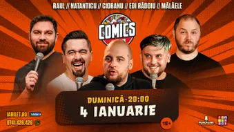 Stand-up cu Natanticu, Andrei Ciobanu, Raul Gheba și Bogdan Mălăele la ComicsClub!