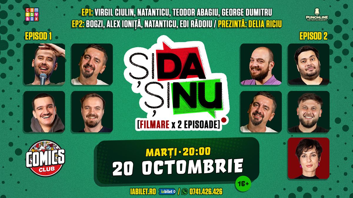 Filmare "Și da, Și nu" Două Episoade la ComicsClub! - Intrare liberă!