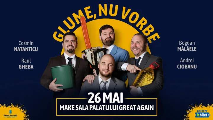 'Glume, nu vorbe' - Stand-Up Comedy cu Cosmin Natanticu, Andrei Ciobanu, Raul Gheba si Bogdan Malaele