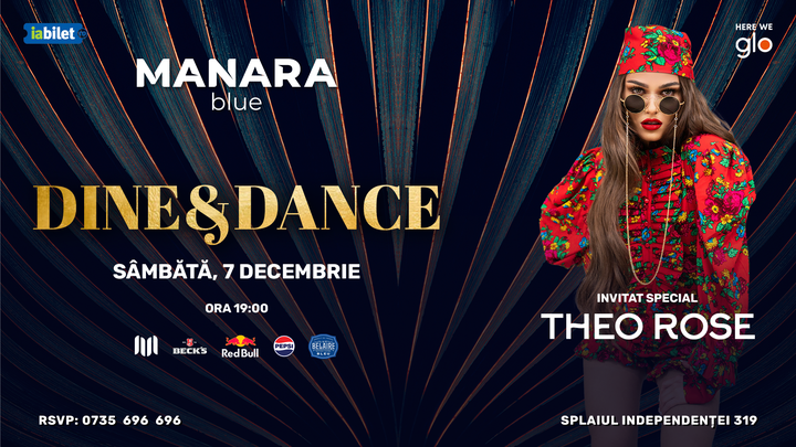 Theo Rose x Dine & Dance x Manara Blue