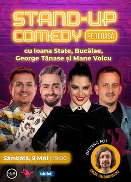 The Fool Terasa: Stand-up comedy cu Bucălae, George Tănase, Ioana State și Mane Voicu