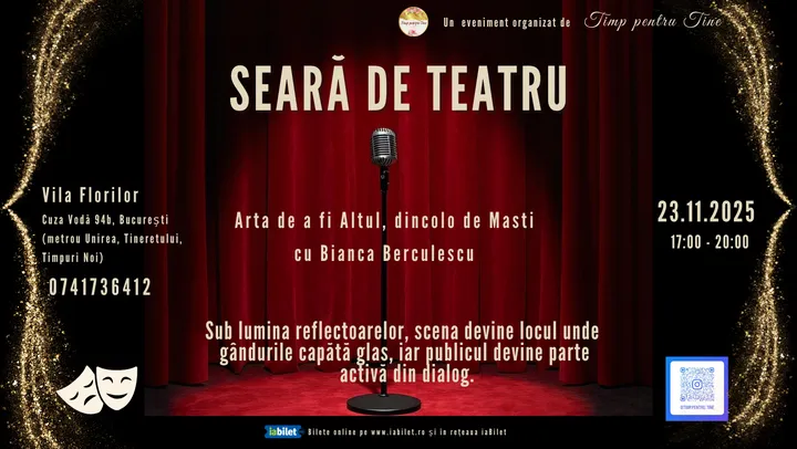 Seară de Teatru – Improvizații cu Bianca Berculescu