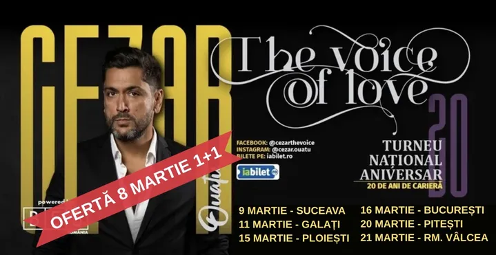 Cezar Ouatu - 20 De Ani De Carieră Turneu Aniversar 2026 - “The Voice Of Love”